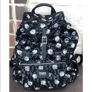 Victorias Secret Pink Backpack Sequin Dot Print